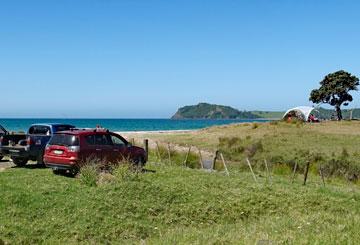 Parking at Ngahau Bay