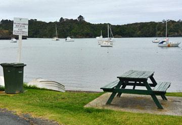 Picnic table overlooking the beach