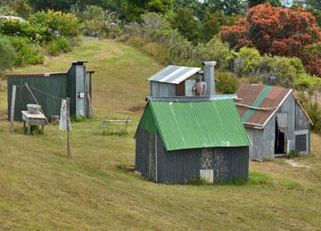 Recreated gum digger huts