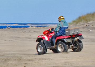 One of the quad bikes available for hire