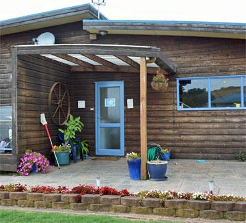 Campsite office entrance