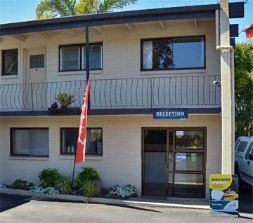 The motel and campground reception