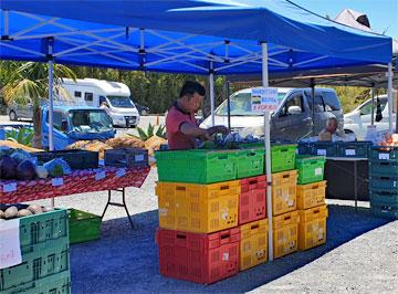 Market stalls