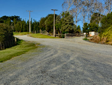 Gravel access road