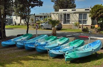Kayaks all ready to go