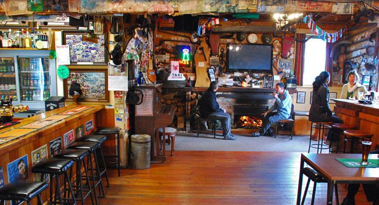 Inside walls of the Puhoi pub