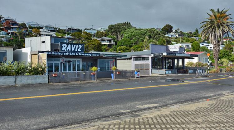 Beachfront shops and restaurant