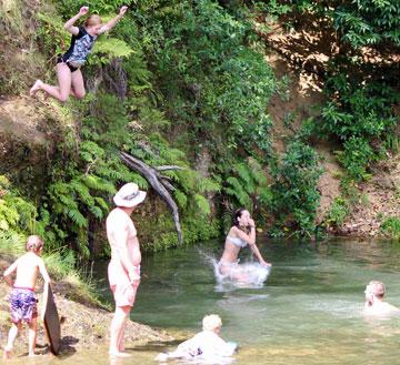 Children enjoying country swimming!