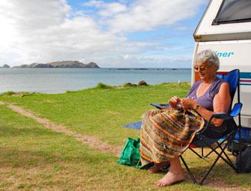 Knitting with a view