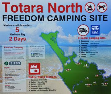 Council freedom camping sign