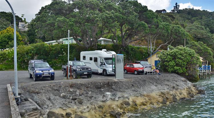 Parking overlooking the harbour