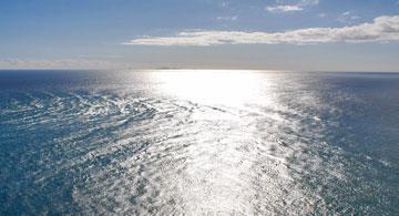 Turbulent water when the Pacific ocean and Tasman sea meet