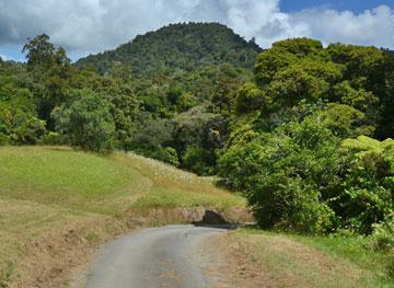 Driveway down to the river parking areas