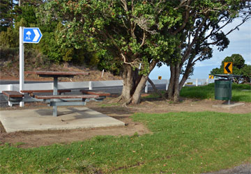 Picnic table in the reserve