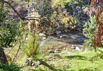 Access to a stream flowing past the campsite