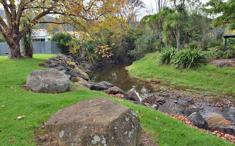 Parking alongside a stream