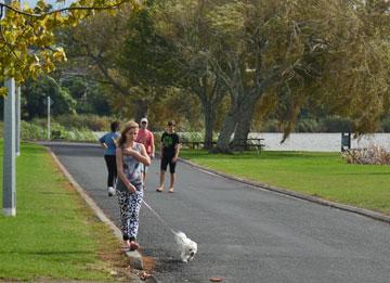 Walkway around the lake