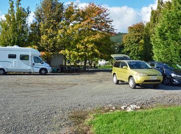 Parking area beside the cafe