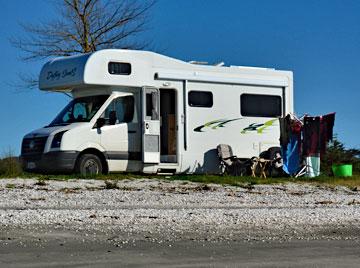 Freedom Camping on a sunny morning