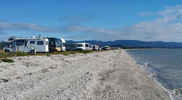 Waterfront parking along Rays Rest