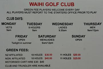 Golf Club sign