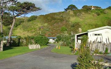 The hill at Port Waikato Holiday Park