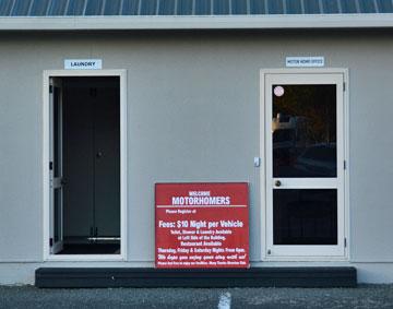 Entrance to the Campsite office and also the laundry