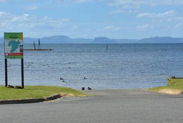 Boat ramp for access to Lake Taupo