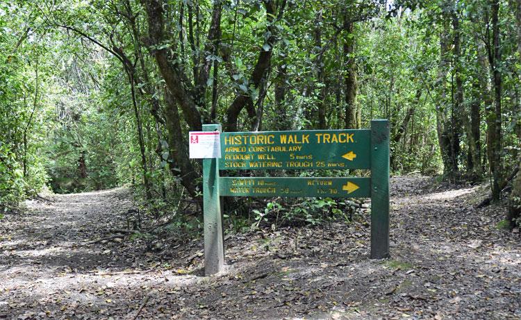 Entrance to the walking tracks