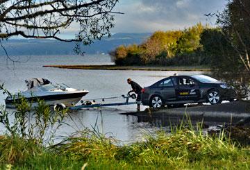 Boat ramp in use