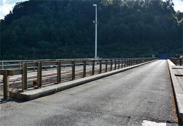 Bridge across to the dam