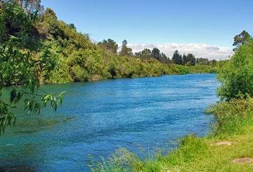 The Waikato river - flowing from Lake Taupo