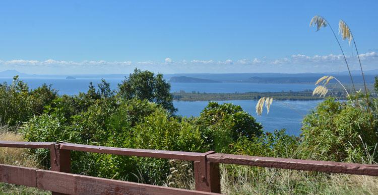 View out over Lake Taupo