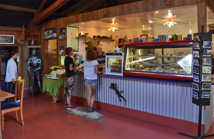 Inside the cafe and reception