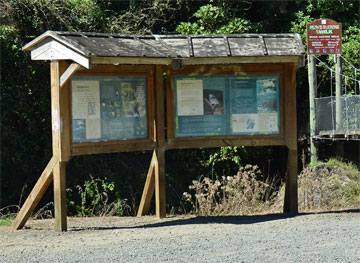 Sign describing what you can enjoy in the reserve