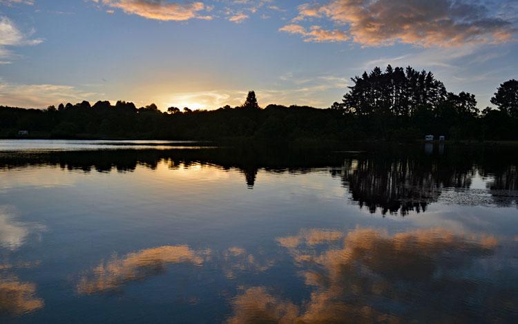 Sunset over the river