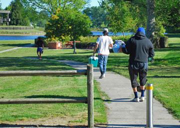 Entering the park