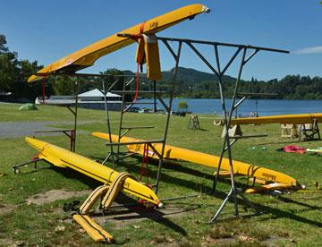 Sculls waiting to be used