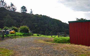 Parking area beside the facilities