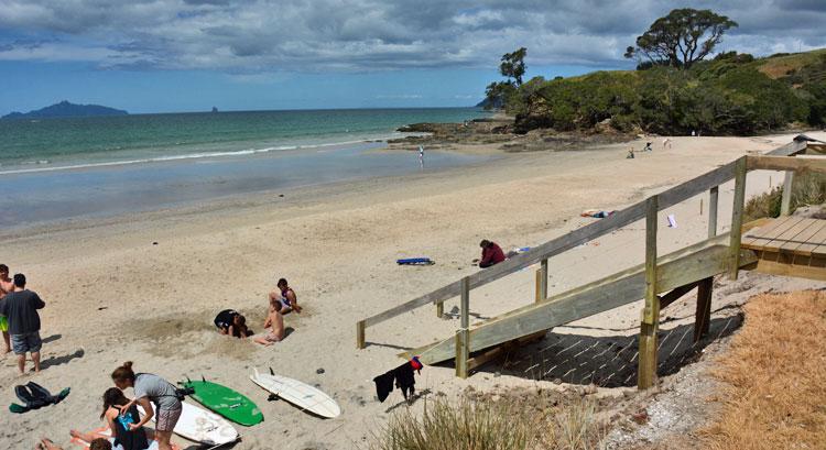 Golden sand beach at Waipu Cove