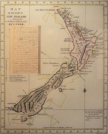 Captain Cook's early map of New Zealand