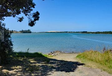 Boat ramp for accessing the harbour