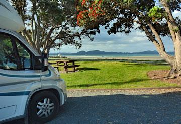 Parking overlooking the harbour