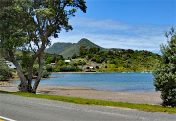 Manaia Beach Reserve across the road