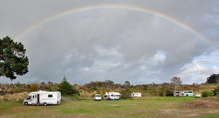 Rainbow over our motorhome