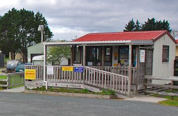 Reception at the entrance to the Ruakaka Beach Holiday Park