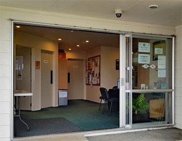 Entrance to the Club reception and restaurant