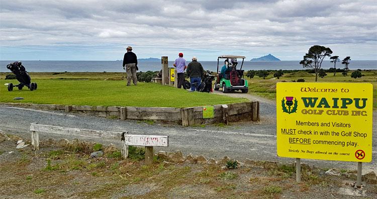 Golf greens with a view over Whangarei Harbour