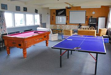 Games room with snooker and table tennis tables