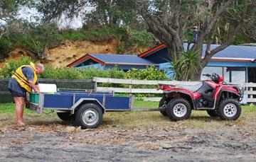 and loading up the trailer